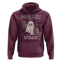Race Car Halloween Hoodie Boo Checkered Coquette Bow - Wonder Print Shop
