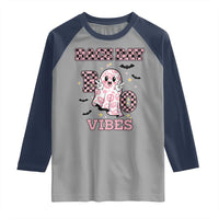 Race Car Halloween Raglan Shirt Boo Checkered Coquette Bow - Wonder Print Shop