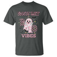 Race Car Halloween T Shirt Boo Checkered Coquette Bow - Wonder Print Shop