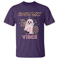 Race Car Halloween T Shirt Boo Checkered Coquette Bow - Wonder Print Shop