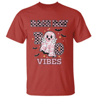 Race Car Halloween T Shirt Boo Checkered Coquette Bow - Wonder Print Shop