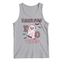 Race Car Halloween Tank Top Boo Checkered Coquette Bow - Wonder Print Shop