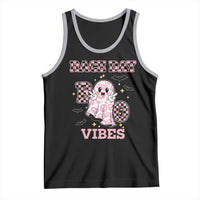 Race Car Halloween Tank Top Boo Checkered Coquette Bow - Wonder Print Shop