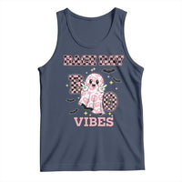 Race Car Halloween Tank Top Boo Checkered Coquette Bow - Wonder Print Shop