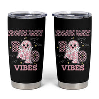 Race Car Halloween Tumbler Cup Boo Checkered Coquette Bow