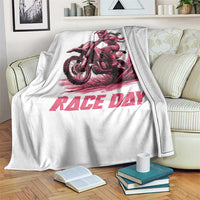 Dirt Bike Girl Throw Blanket Motocross Racing Women - Wonder Print Shop