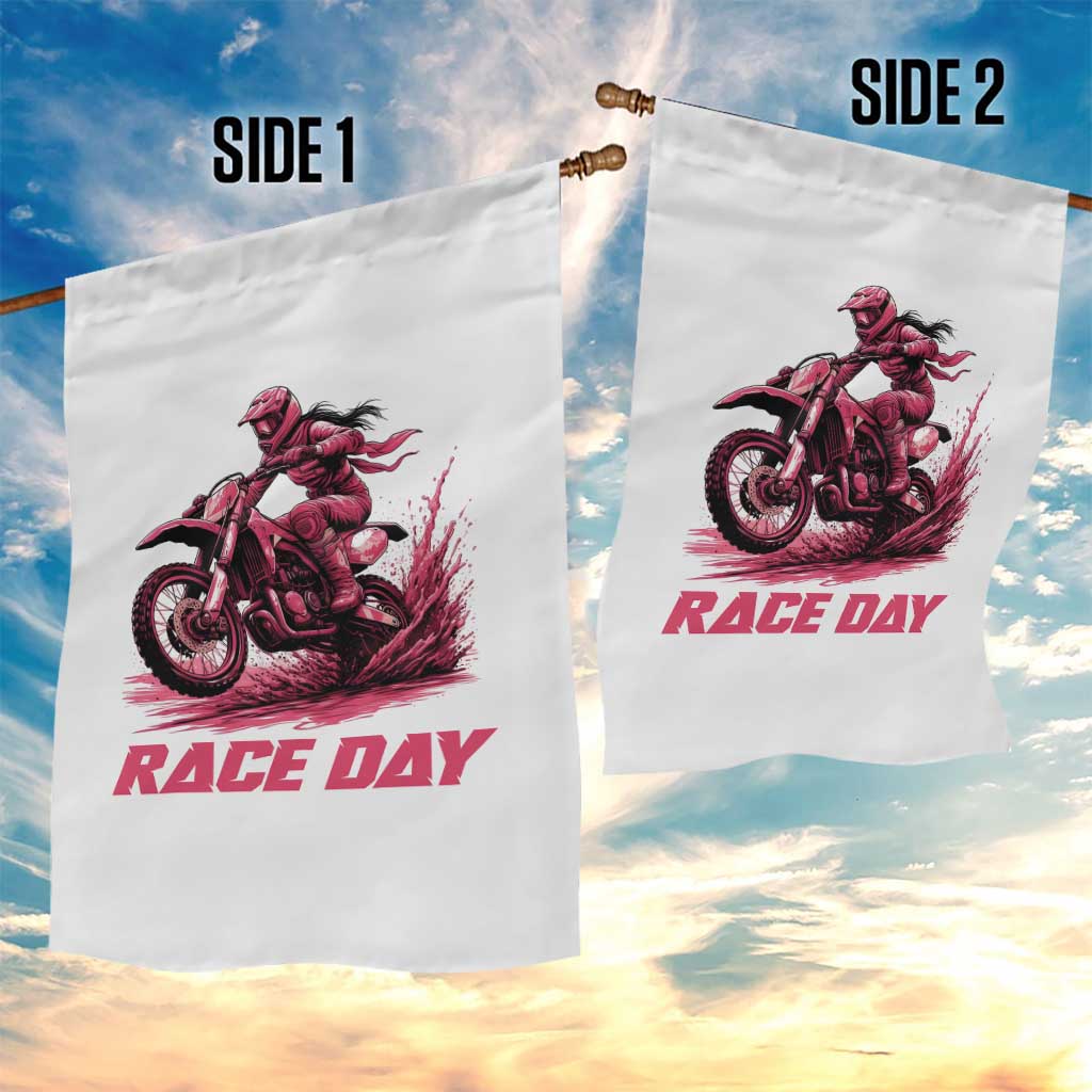 Dirt Bike Girl Garden Flag Motocross Racing Women - Wonder Print Shop