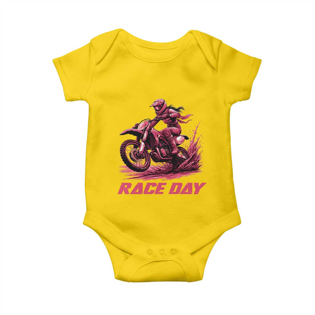 Dirt Bike Girl Baby Onesie Motocross Racing Women - Wonder Print Shop