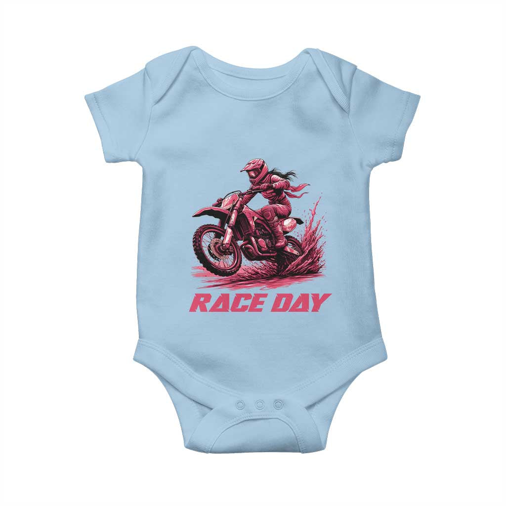 Dirt Bike Girl Baby Onesie Motocross Racing Women - Wonder Print Shop