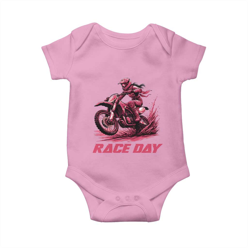 Dirt Bike Girl Baby Onesie Motocross Racing Women - Wonder Print Shop