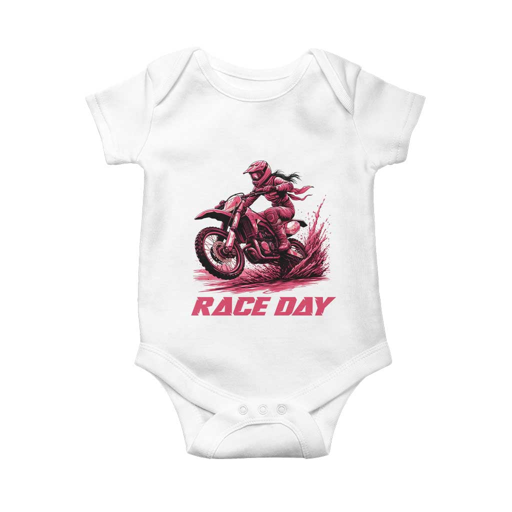 Dirt Bike Girl Baby Onesie Motocross Racing Women - Wonder Print Shop