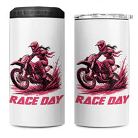 Dirt Bike Girl 4 in 1 Can Cooler Tumbler Motocross Racing Women