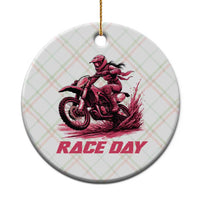 Dirt Bike Girl Ceramic Ornament Motocross Racing Women - Wonder Print Shop