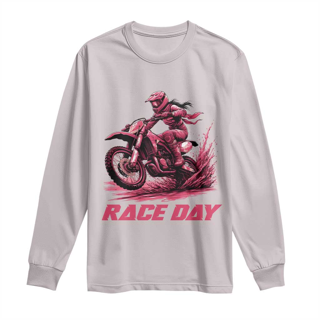 Dirt Bike Girl Long Sleeve Shirt Motocross Racing Women - Wonder Print Shop