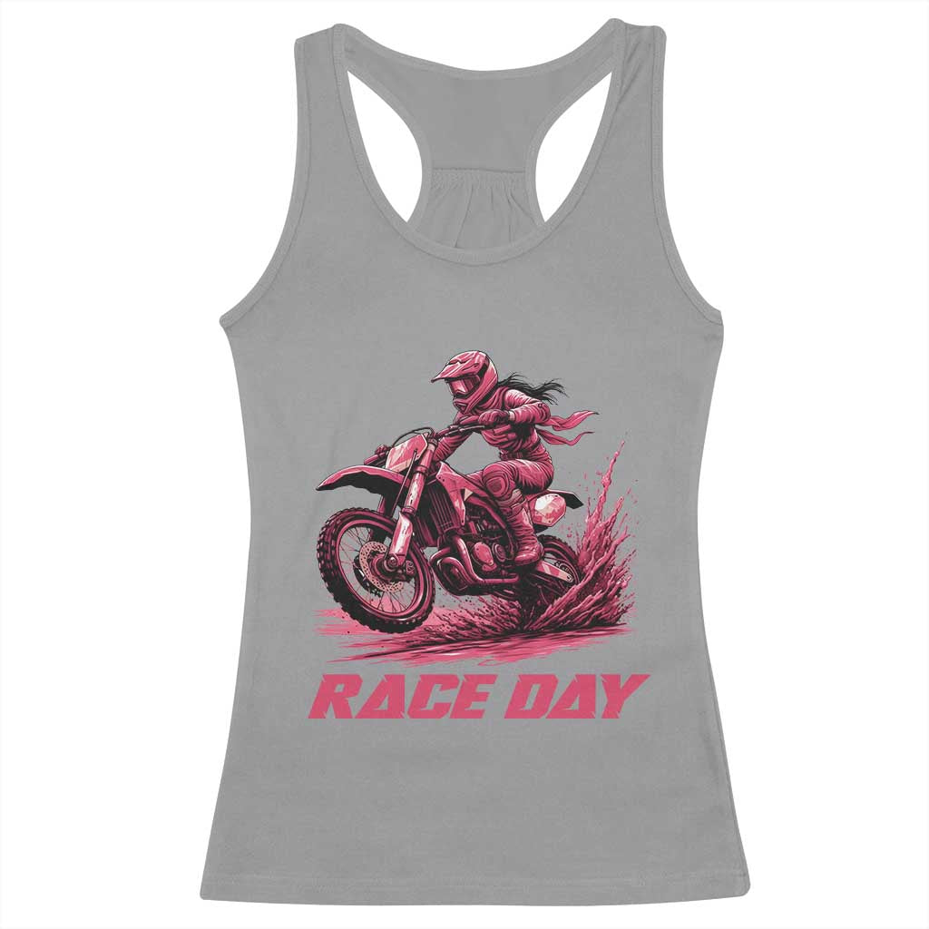 Dirt Bike Girl Racerback Tank Top Motocross Racing Women - Wonder Print Shop