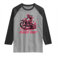 Dirt Bike Girl Raglan Shirt Motocross Racing Women - Wonder Print Shop