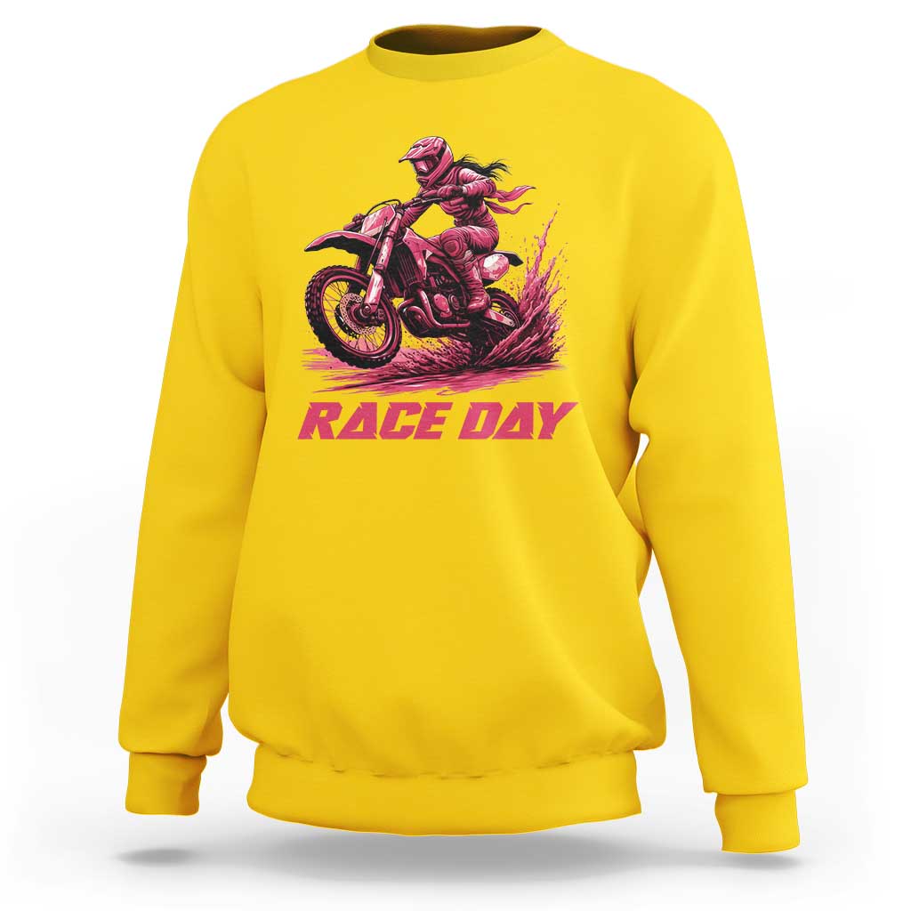 Dirt Bike Girl Sweatshirt Motocross Racing Women - Wonder Print Shop