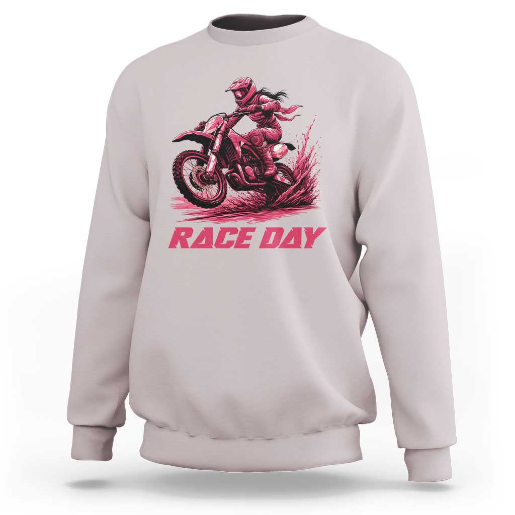 Dirt Bike Girl Sweatshirt Motocross Racing Women - Wonder Print Shop