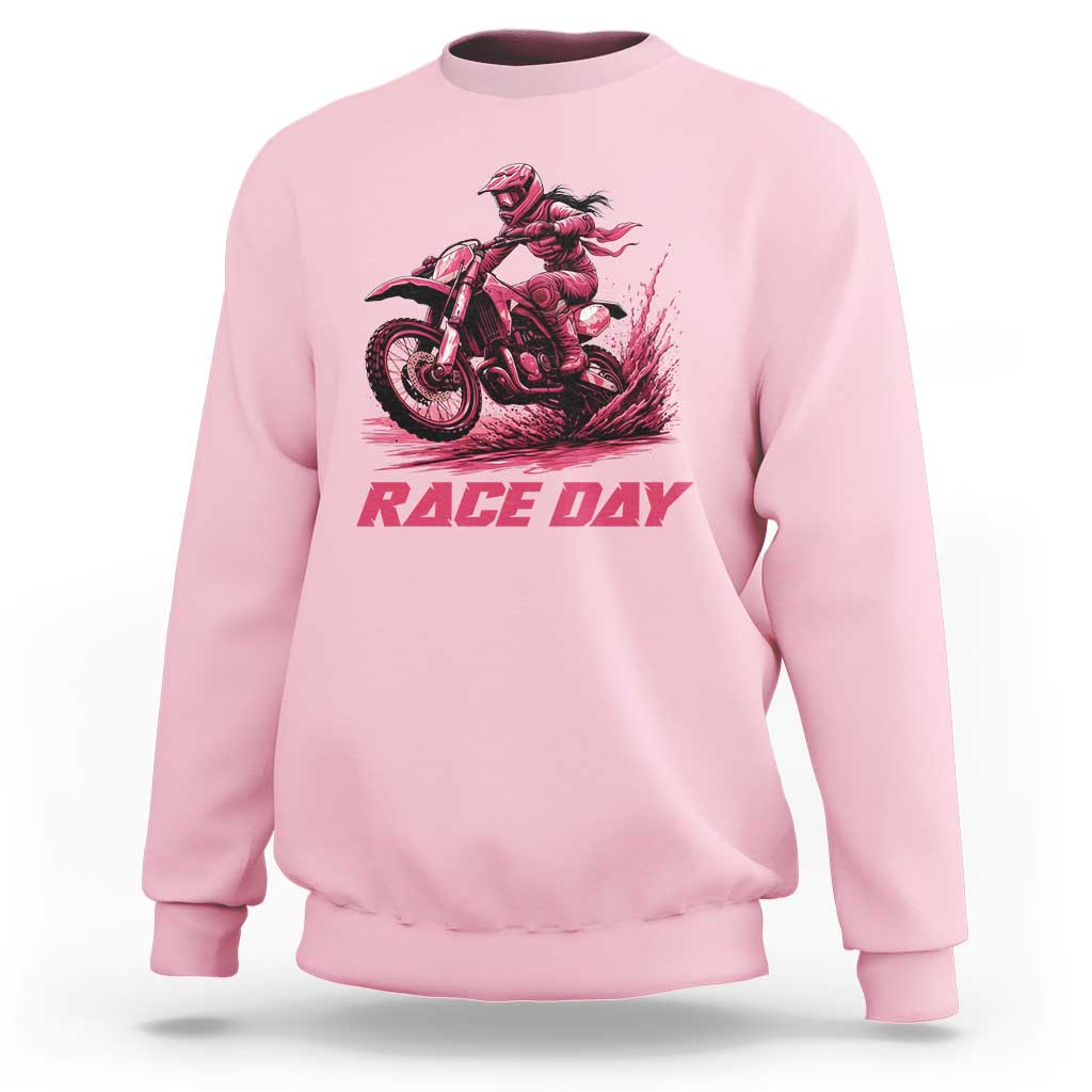 Dirt Bike Girl Sweatshirt Motocross Racing Women - Wonder Print Shop