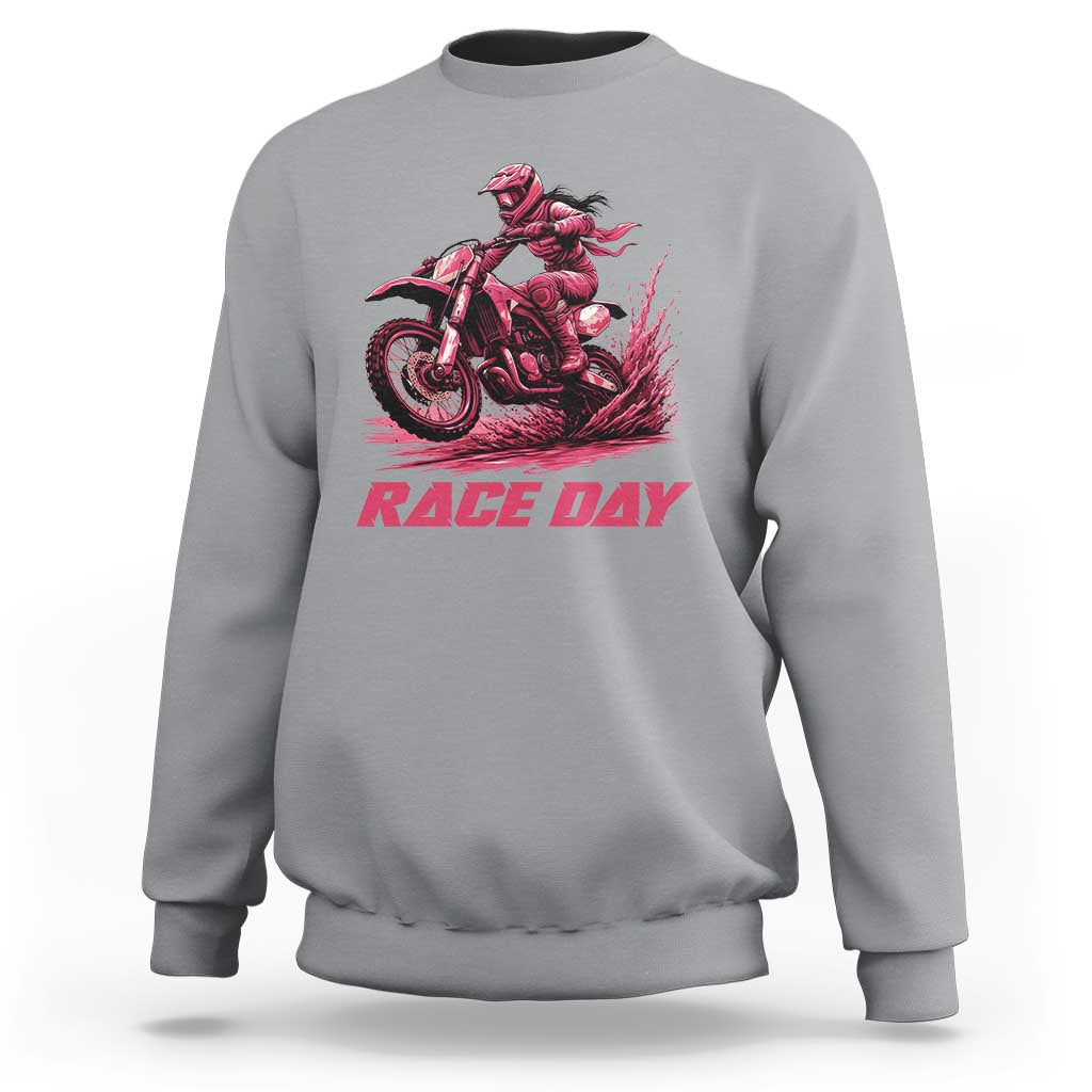 Dirt Bike Girl Sweatshirt Motocross Racing Women - Wonder Print Shop