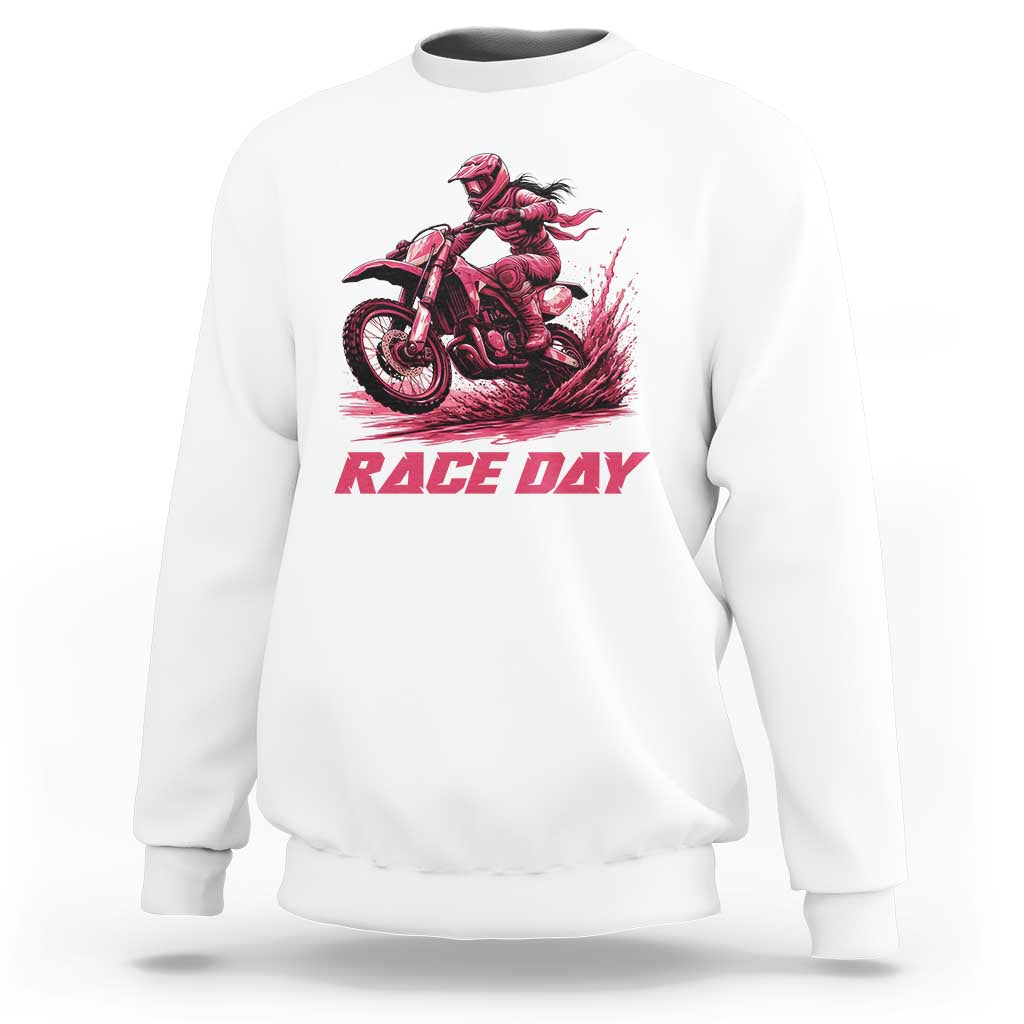 Dirt Bike Girl Sweatshirt Motocross Racing Women - Wonder Print Shop