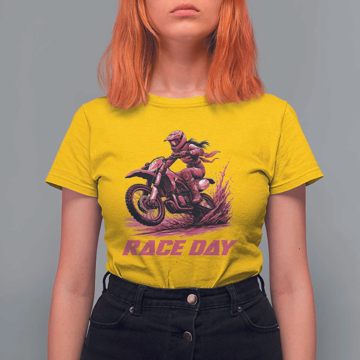 Dirt Bike Girl T Shirt For Women Motocross Racing Women - Wonder Print Shop