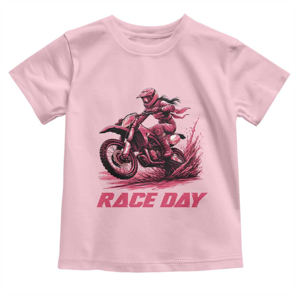 Dirt Bike Girl Toddler T Shirt Motocross Racing Women - Wonder Print Shop