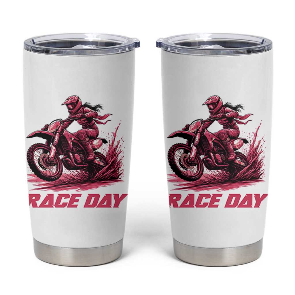Dirt Bike Girl Tumbler Cup Motocross Racing Women