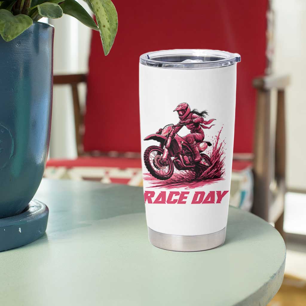 Dirt Bike Girl Tumbler Cup Motocross Racing Women