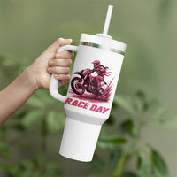 Dirt Bike Girl Tumbler With Handle Motocross Racing Women