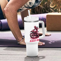 Dirt Bike Girl Tumbler With Handle Motocross Racing Women