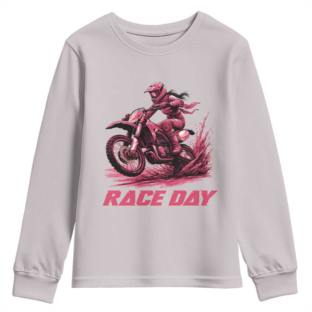 Dirt Bike Girl Youth Sweatshirt Motocross Racing Women - Wonder Print Shop