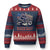 Dirt Bike Girl Ugly Christmas Sweater Patriotic Motocross American Flag Racing - Wonder Print Shop