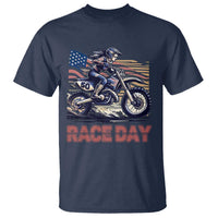 Dirt Bike Girl T Shirt Patriotic Motocross American Flag Racing - Wonder Print Shop