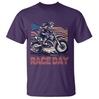 Dirt Bike Girl T Shirt Patriotic Motocross American Flag Racing - Wonder Print Shop