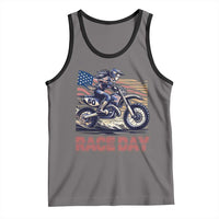 Dirt Bike Girl Tank Top Patriotic Motocross American Flag Racing - Wonder Print Shop