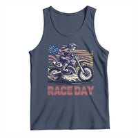 Dirt Bike Girl Tank Top Patriotic Motocross American Flag Racing - Wonder Print Shop