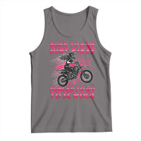Funny Dirt Bike Girl Tank Top Born To Ride Dirt Bikes Forced To Go To School - Wonder Print Shop