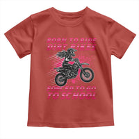 Funny Dirt Bike Girl Toddler T Shirt Born To Ride Dirt Bikes Forced To Go To School - Wonder Print Shop
