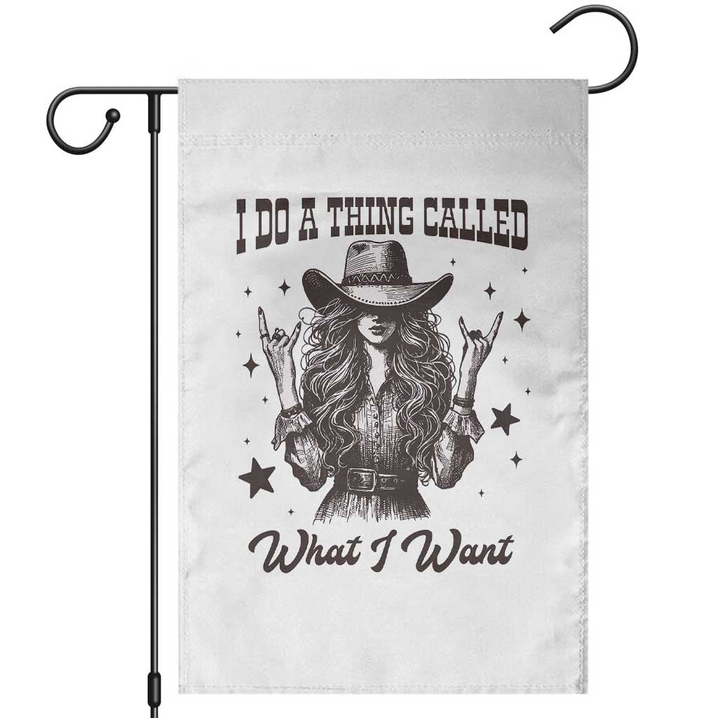 Black Cowgirl Garden Flag I Do A Thing Called What I Want - Wonder Print Shop