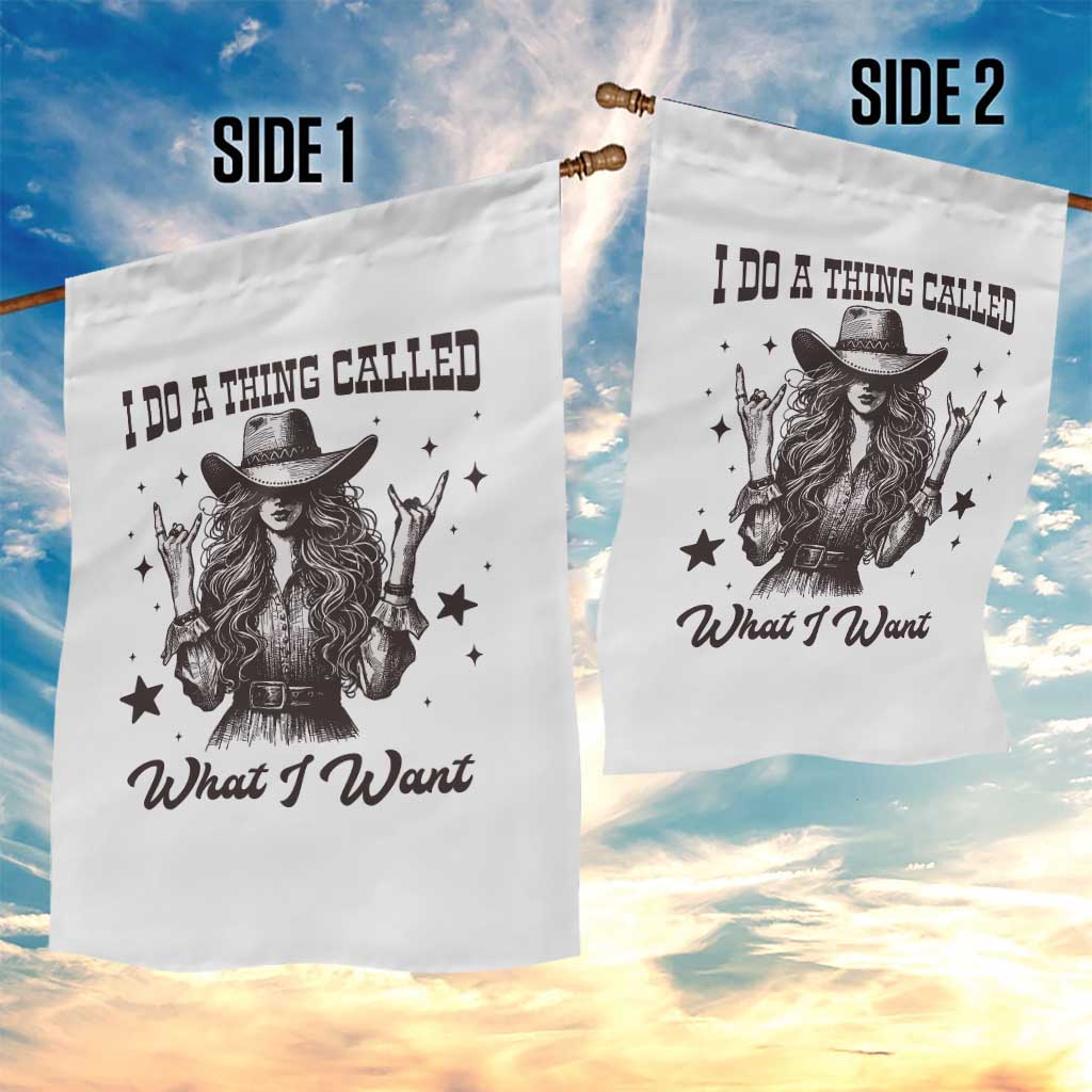 Black Cowgirl Garden Flag I Do A Thing Called What I Want - Wonder Print Shop