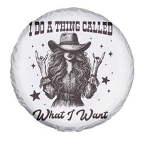 Black Cowgirl Spare Tire Cover I Do A Thing Called What I Want - Wonder Print Shop