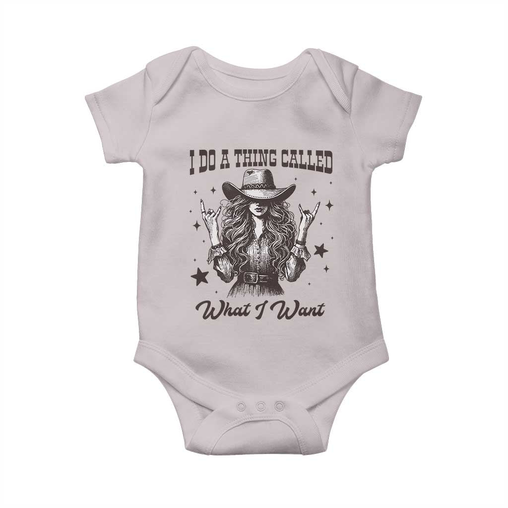 Black Cowgirl Baby Onesie I Do A Thing Called What I Want - Wonder Print Shop