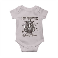 Black Cowgirl Baby Onesie I Do A Thing Called What I Want - Wonder Print Shop