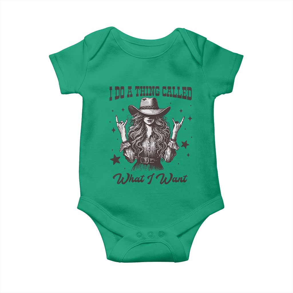 Black Cowgirl Baby Onesie I Do A Thing Called What I Want - Wonder Print Shop