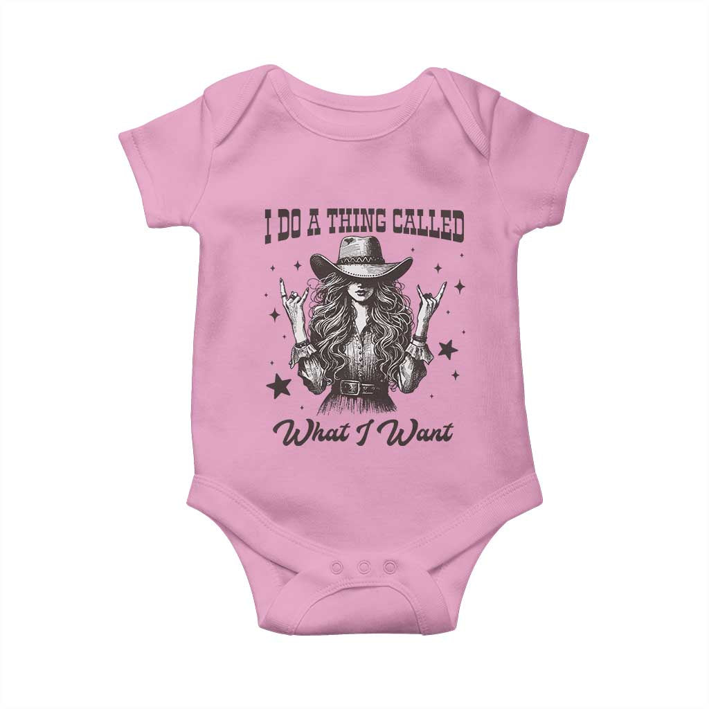 Black Cowgirl Baby Onesie I Do A Thing Called What I Want - Wonder Print Shop