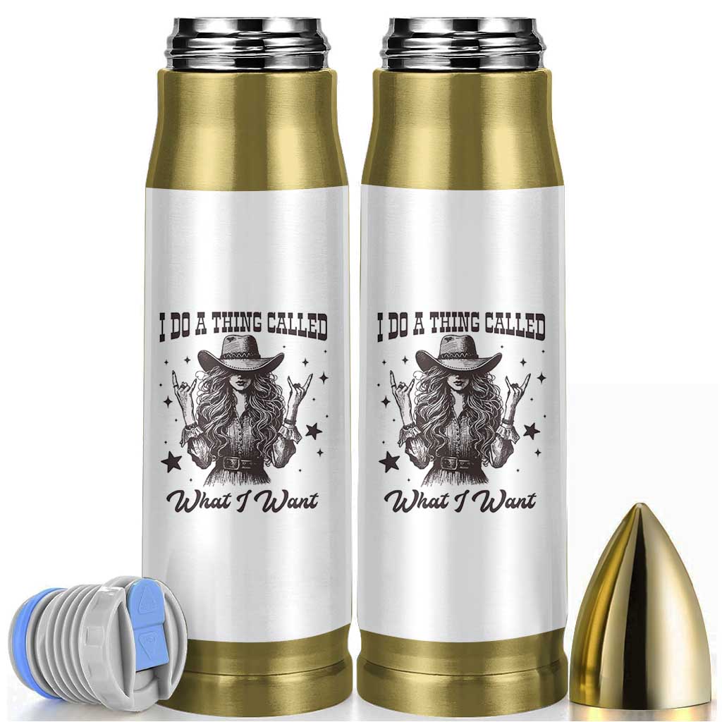 Black Cowgirl Bullet Tumbler I Do A Thing Called What I Want - Wonder Print Shop