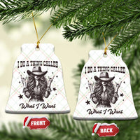 Black Cowgirl Ceramic Ornament I Do A Thing Called What I Want - Wonder Print Shop