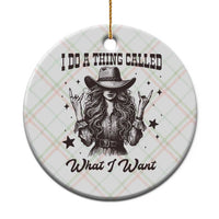 Black Cowgirl Ceramic Ornament I Do A Thing Called What I Want - Wonder Print Shop