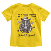 Black Cowgirl Toddler T Shirt I Do A Thing Called What I Want - Wonder Print Shop